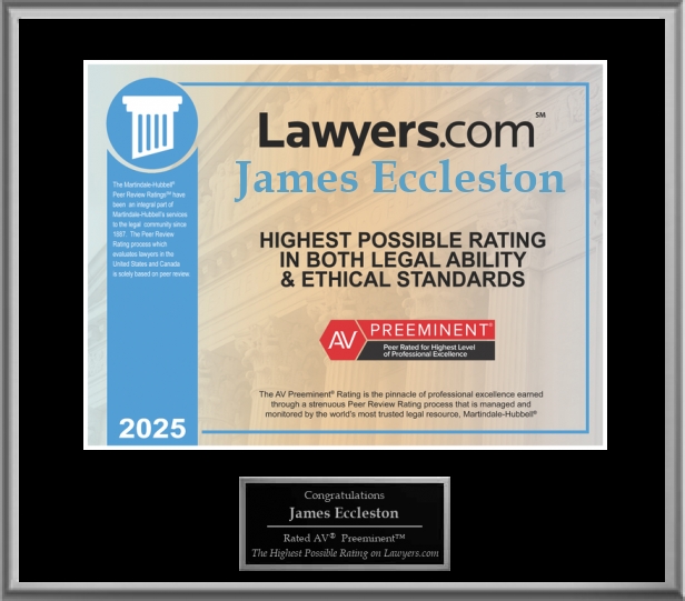 lawyers.com award for james eccleston