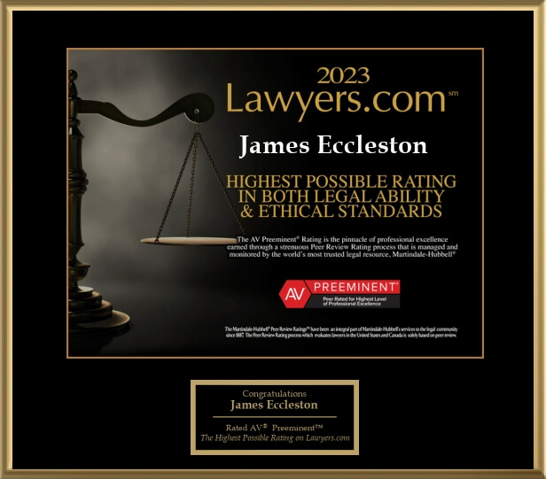 2023 Lawyers.com Highest Possible Rating in Legal Ability and Ethical Standards award 